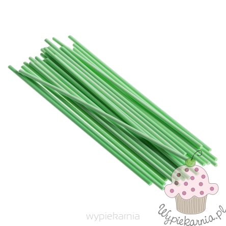 PATYCZKI DO LIZAKÓW 20CM- ZIELONE -30SZT.